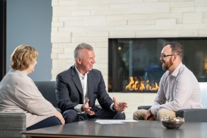 commodity advising; Twin Feathers team members advising a client