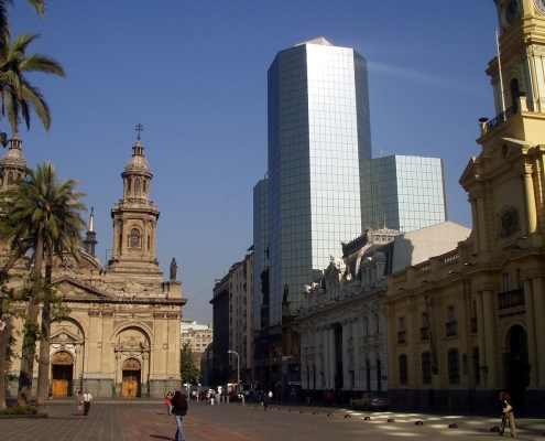 image of building in city center Santiago, Chile